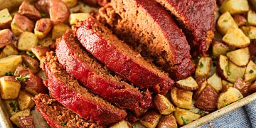 Easy Sheet Pan Meatloaf and Potatoes